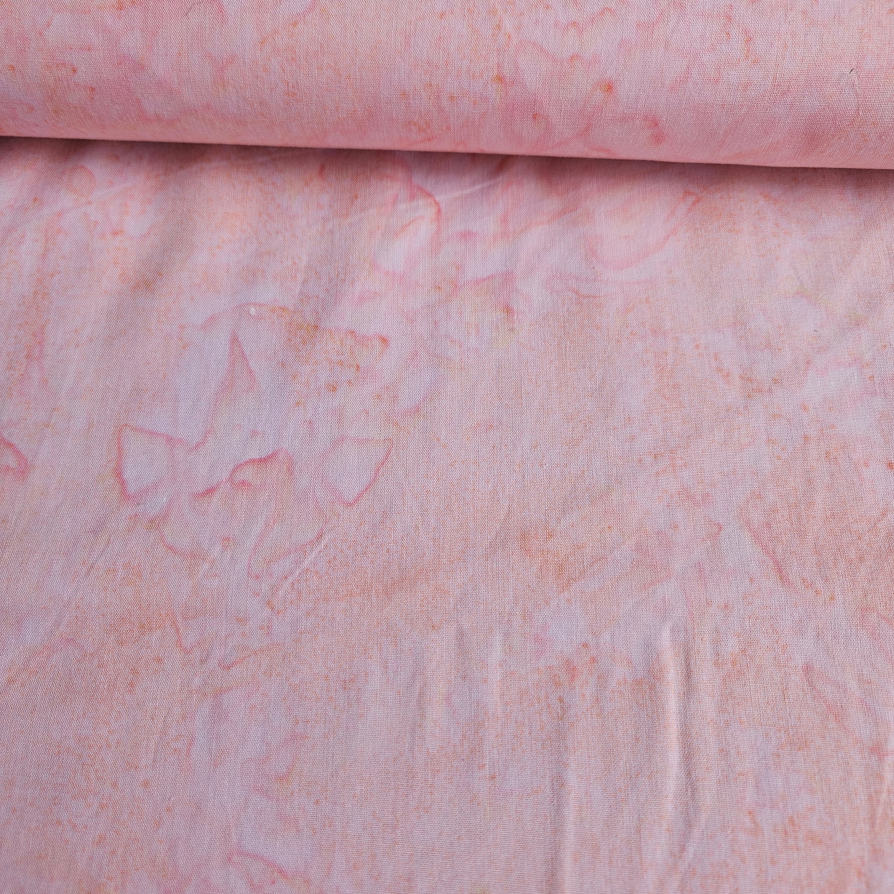 Indonesian Bali Batik - Marble Pink 100% Cotton Fabic - Crafts and Quilts