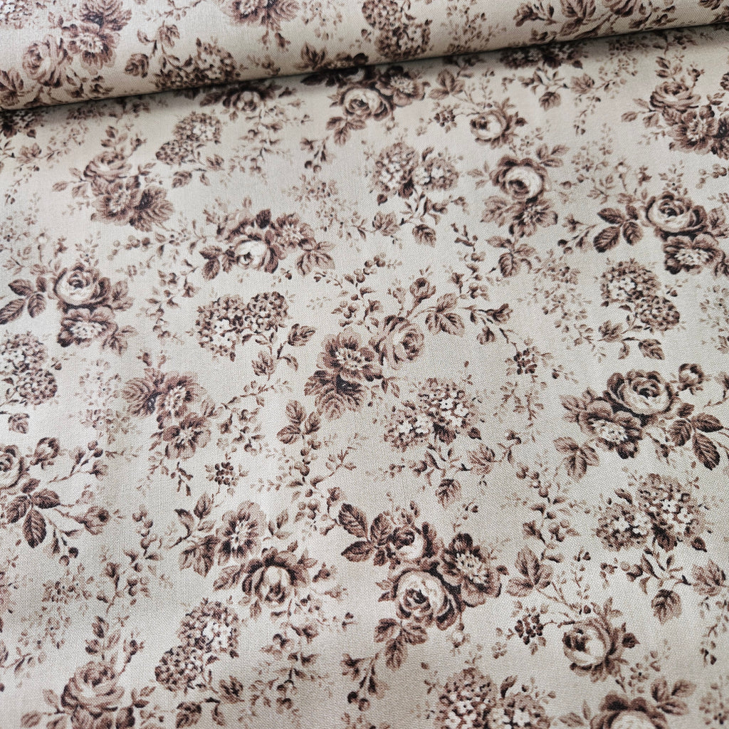 Quilt Gate - Mary Rose Brown MK2080-14 100% Cotton Fabric - Crafts and Quilts