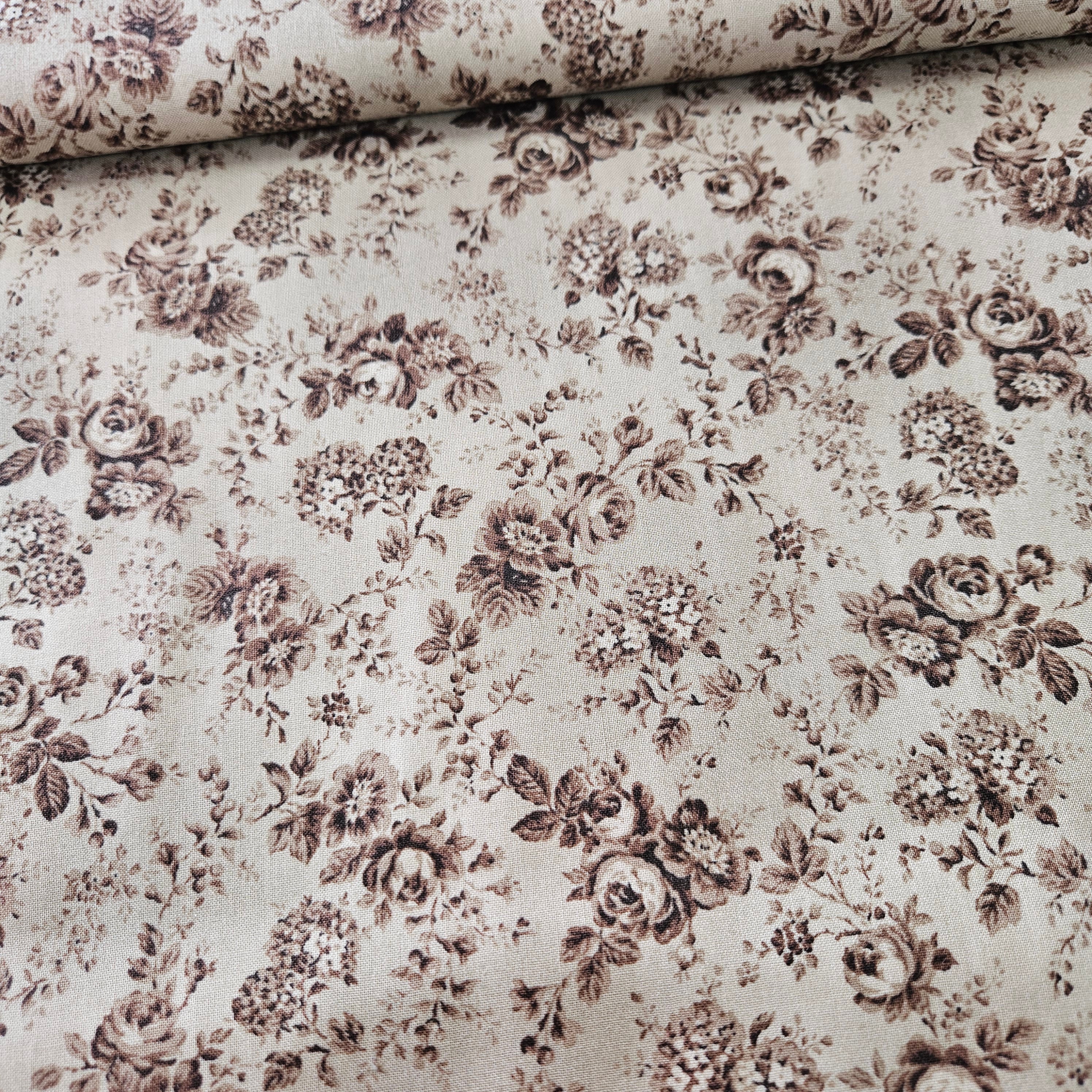 Quilt Gate - Mary Rose Brown MK2080-14 100% Cotton Fabric - Crafts and Quilts