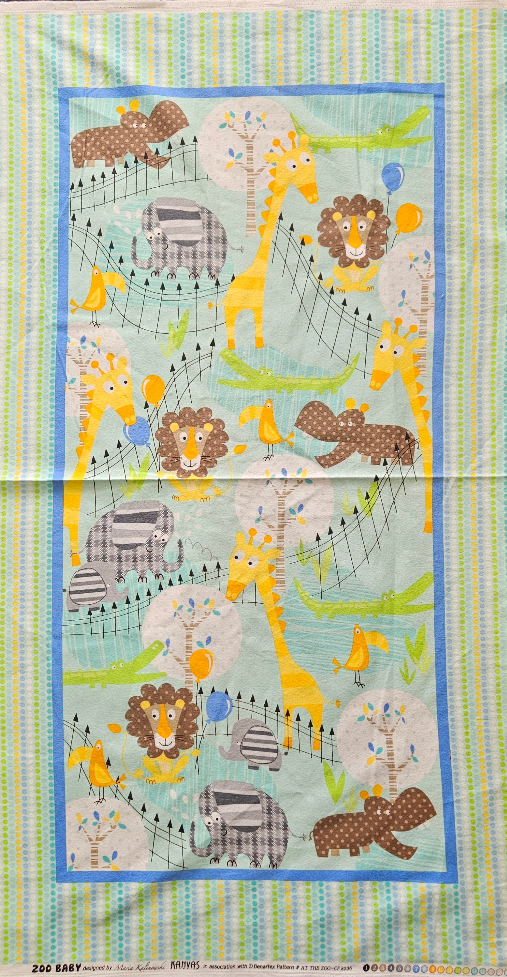 Kanvas Studio - Zoo Baby Brushed Cotton Panel