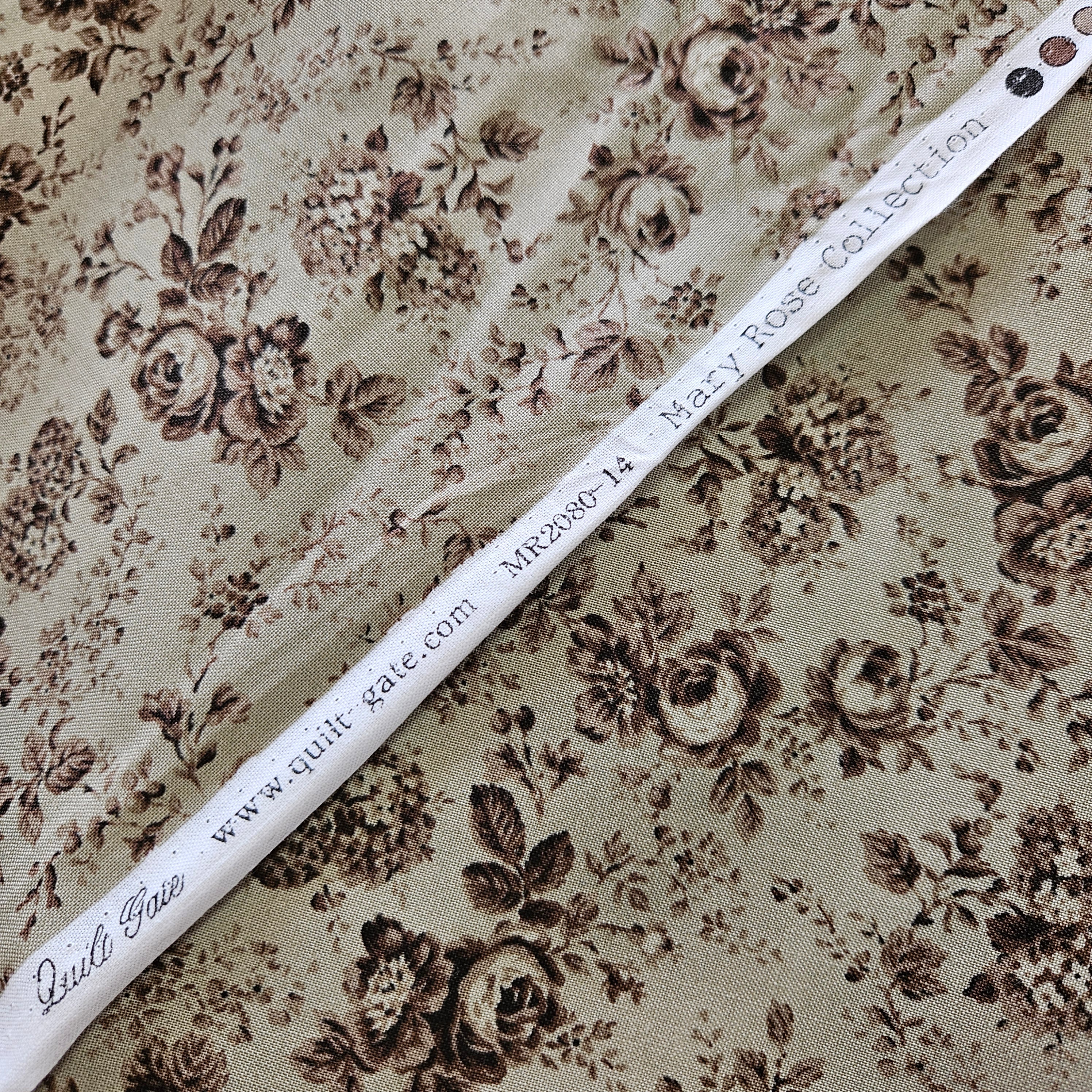 Quilt Gate - Mary Rose Brown MK2080-14 100% Cotton Fabric - Crafts and Quilts