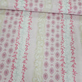 Stof - Petit Coeur Border Pink 100% Cotton Fabric - Crafts and Quilts