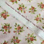 Henry Glass - Tranquil Garden Sm Bouquet Pink 100% Cotton Fabric - Crafts and Quilts