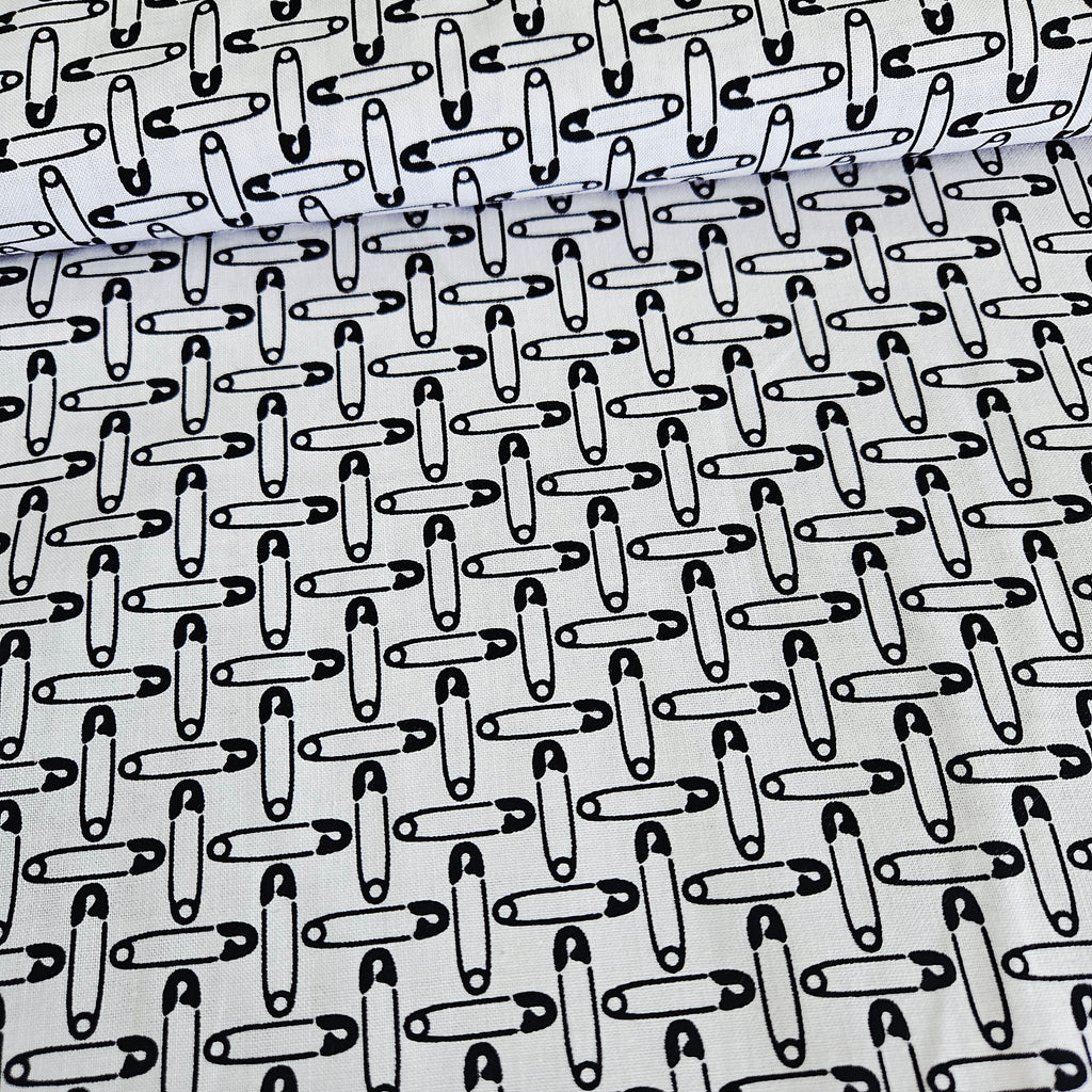 Studio E - Small Talk Safety Pins 100% Cotton Fabric - Crafts and Quilts