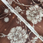 Quilt Gate - Gentle Flowers Brown GF5908-11 100% Cotton Fabric - Crafts and Quilts