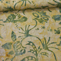 Indonesian Bali Batik - Yellow Green 100% Cotton Fabric - Crafts and Quilts