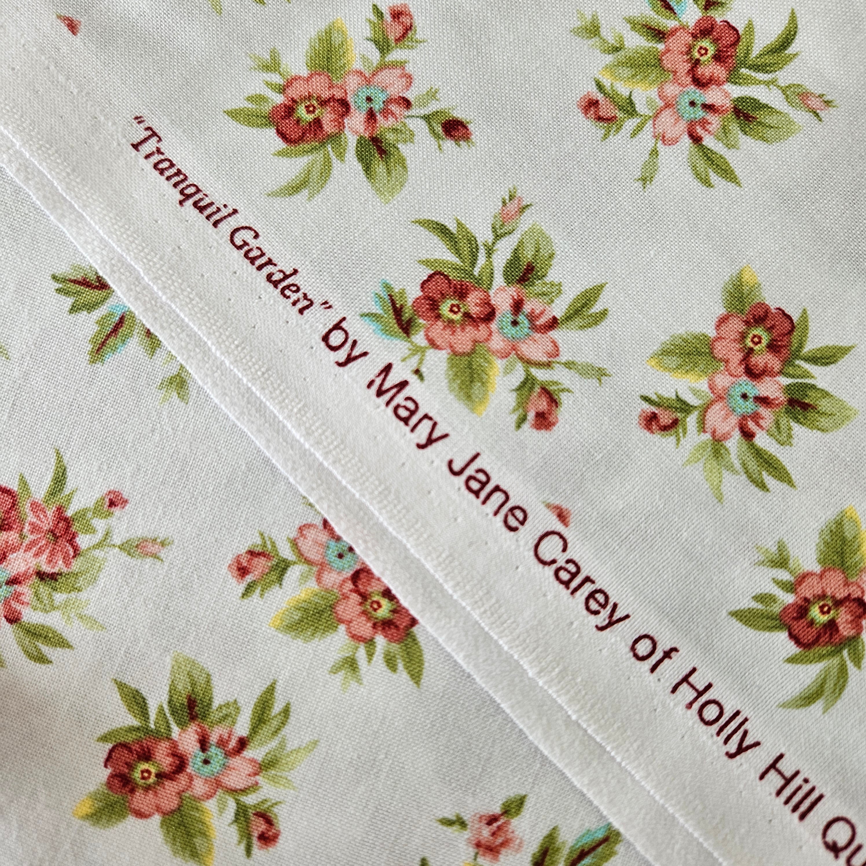 Henry Glass - Tranquil Garden Sm Bouquet Pink 100% Cotton Fabric - Crafts and Quilts
