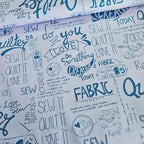 Henry Glass - Sew it! Quilt it! Love it! Quotes Purple 100% Cotton Fabric - Crafts and Quilts