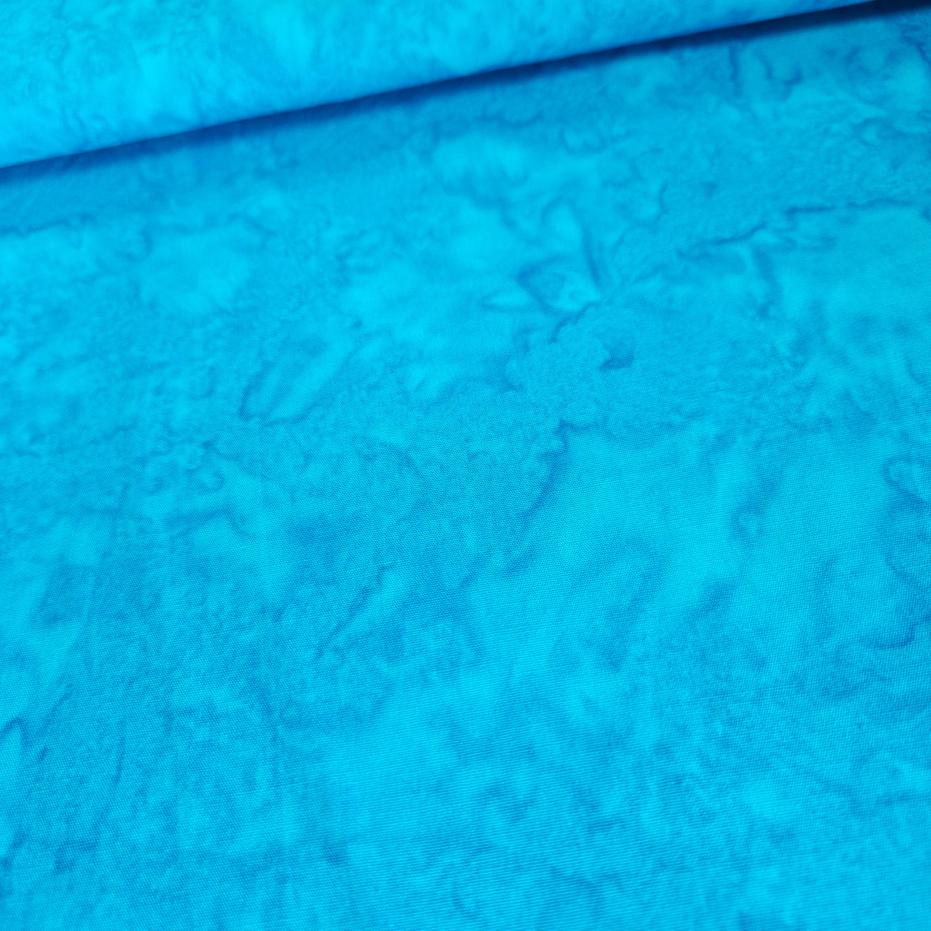 Indonesian Bali Batik - Marble Turquoise Blue 100% Cotton Fabic - Crafts and Quilts