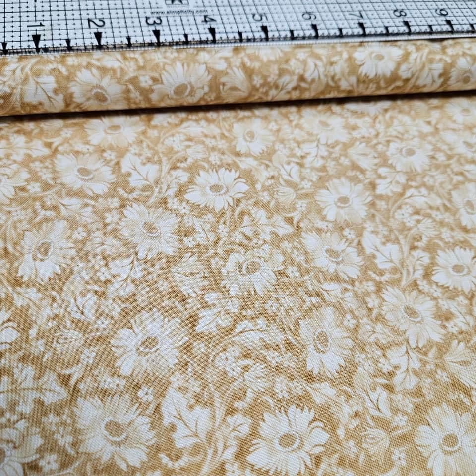 Robert Kaufman - Grandeur Neutral Floral 12119 100% Cotton Fabric