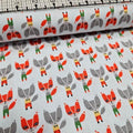 Robert Kaufman - Suzys Minis Mr Fox Grey 16320 100% Cotton Fabric - Crafts and Quilts