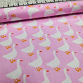 Robert Kaufman - Urban Zoologie by Ann Kelle Goose Pink 15725 100% Cotton Fabric - Crafts and Quilts