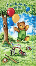 Timeless Treasures - Corduroy Bear Height Chart Quilt Fabric Panel