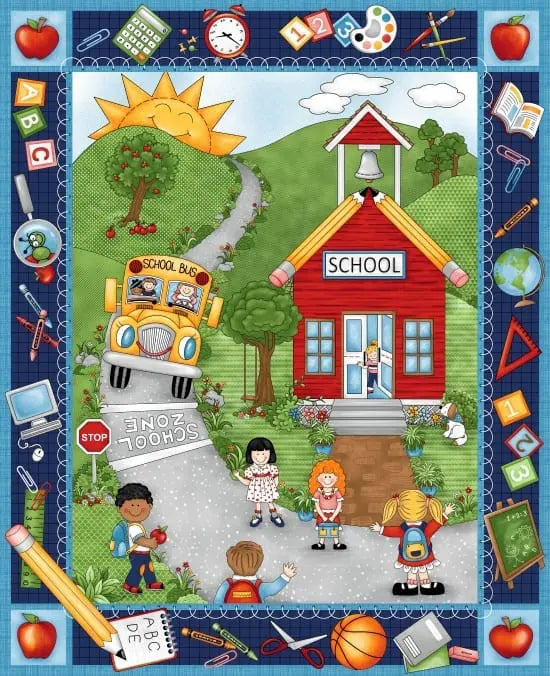 Studio E - School Zone Quilt Fabric Panel