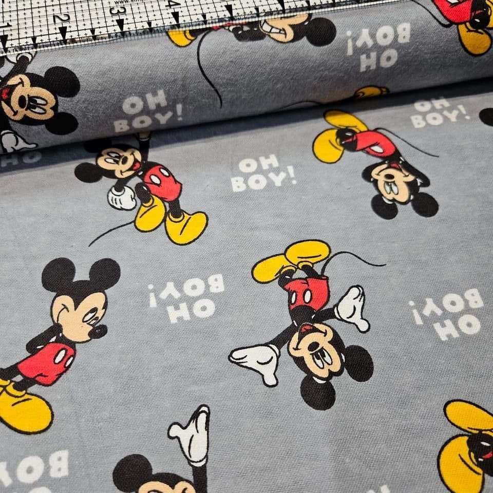 Springs - Disney Mickey Mouse Oh Boy Brushed Flannel 100% Cotton Fabric