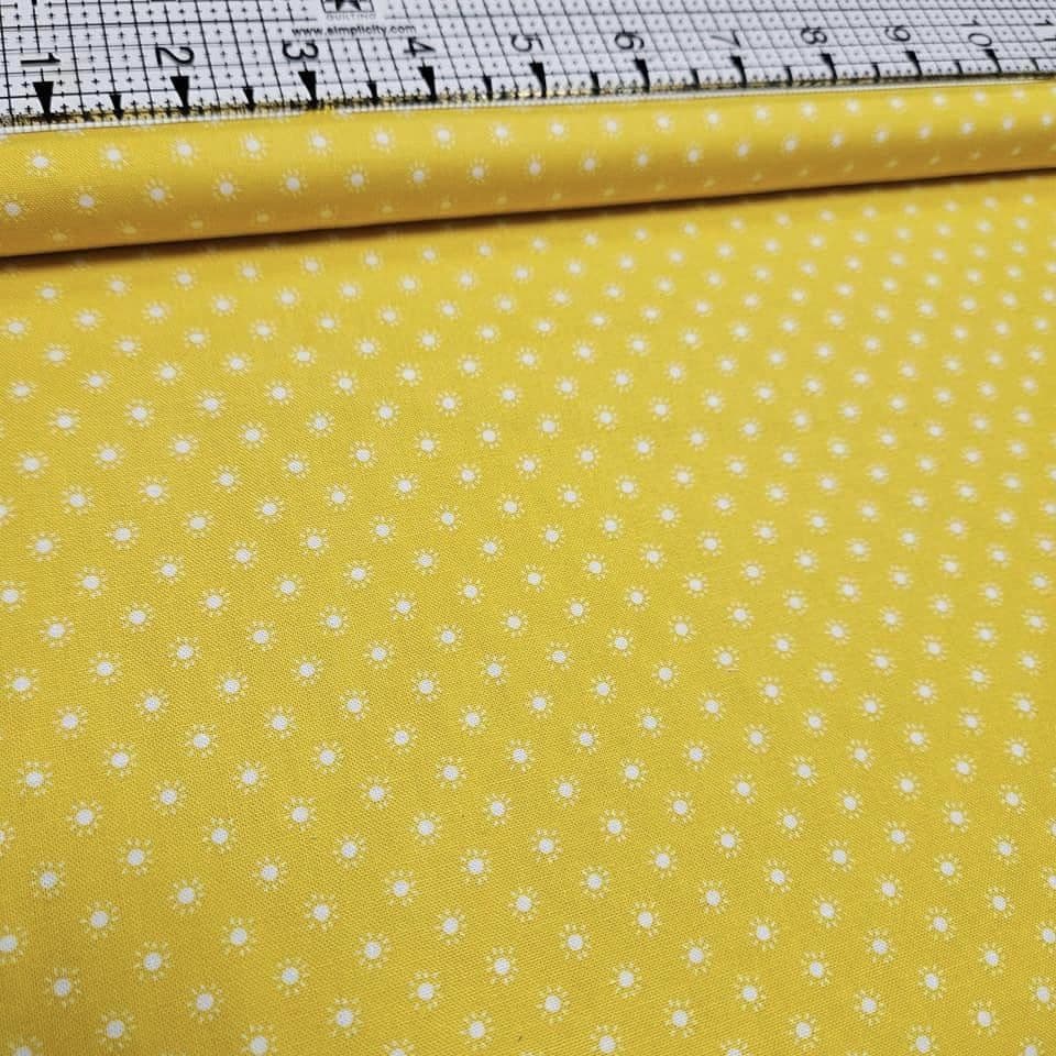 Stof - Colour Fun Yellow Sun 100% Cotton Fabric