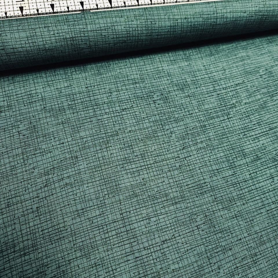 Stof - Colourflow Deep Teal Texture 100% Cotton Fabric