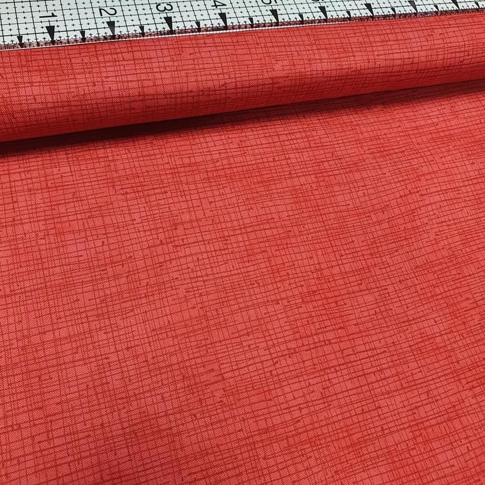 Stof - Colourflow Red Texture 100% Cotton Fabric