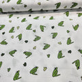 Stof - Fairy Tale Frogs White 100% Cotton Fabric