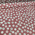 Stof - Flower and Dot Daisy Dusky Pink 100% Cotton Fabric - Crafts and Quilts