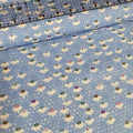 Stof - Flower and Dot Daisy Spot Powder Blue 100% Cotton Fabric