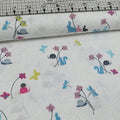 Stof - Hollies Flowers Snail Butterflies Multi 100% Cotton Fabric