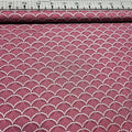 Stof - Its Snowflake Scallop Rouge Metallic 100% Cotton Fabric