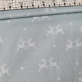 Stof - Little Christmas Eve Reindeer Blue 100% Cotton Fabric - Crafts and Quilts