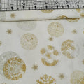 Stof - Magic Christmas Silver Ornaments 100% Cotton Fabric