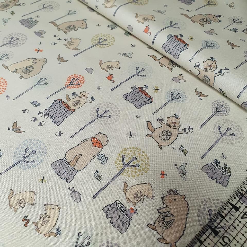 Stof - Mingo Memory Beaver Woods 100% Cotton Fabric