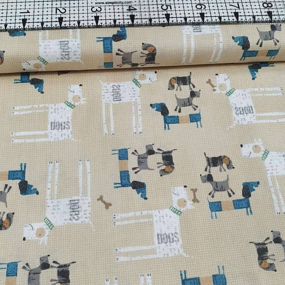 Stof - My Best Friend Dogs 100% Cotton Fabric