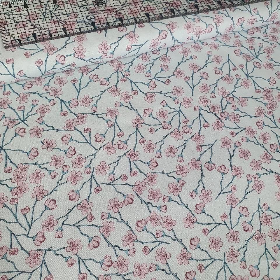 Stof - My Japanese Garden Cherry Blossom 100% Cotton Fabric