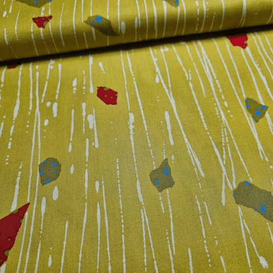 Stof - Once Around - Pieces in the Rain Green 100% Cotton Fabric