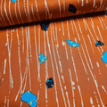 Stof - Once Around - Pieces in the Rain Orange 100% Cotton Fabric - Crafts and Quilts