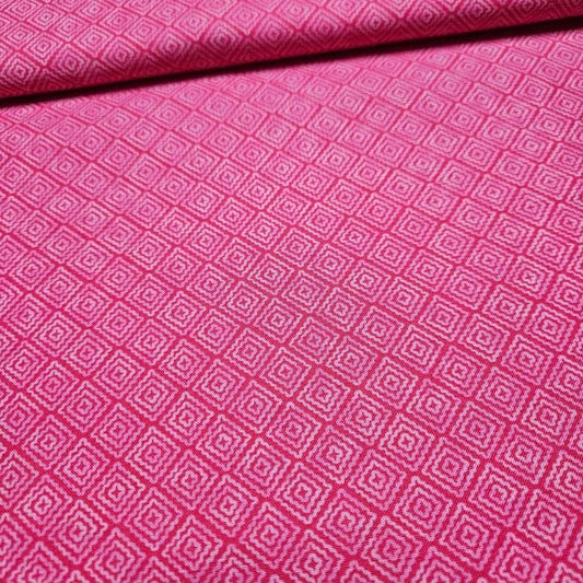 Stof - Quilters Basics Harmony Scallop Squares Pink 100% Cotton Fabric