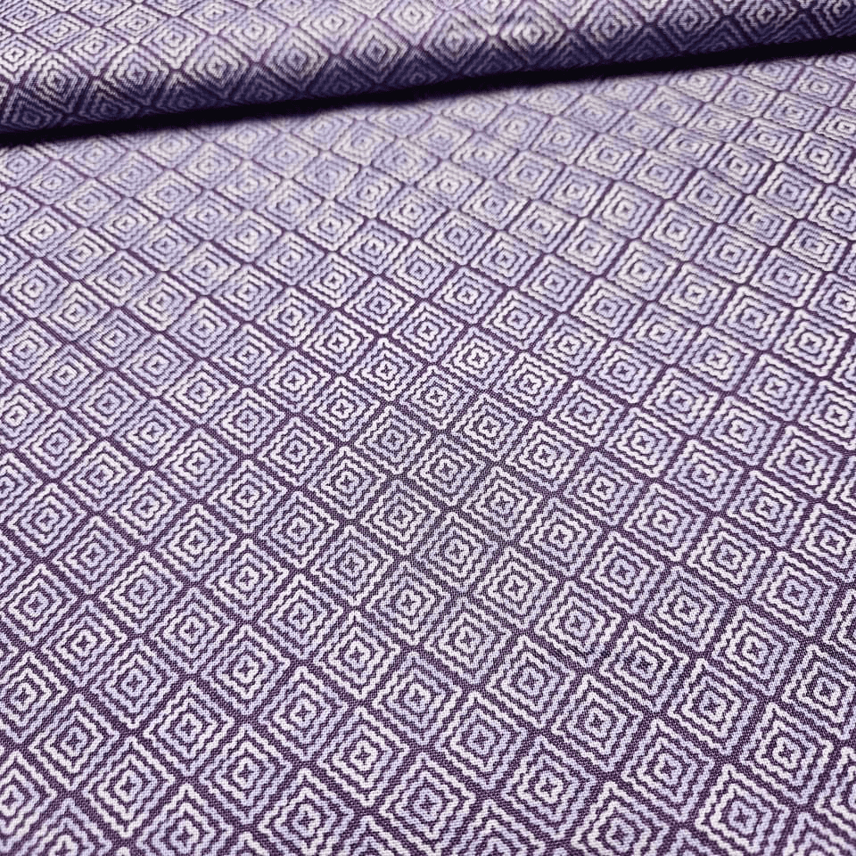 Stof - Quilters Basics Harmony Scallop Squares Purple 100% Cotton Fabric
