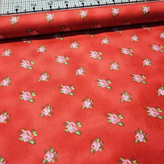 Stof - Quilters Basics Red Rose 100% Cotton Fabric