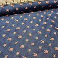 Stof - Remake Blue Rose Floral 100% Cotton Fabric - Crafts and Quilts
