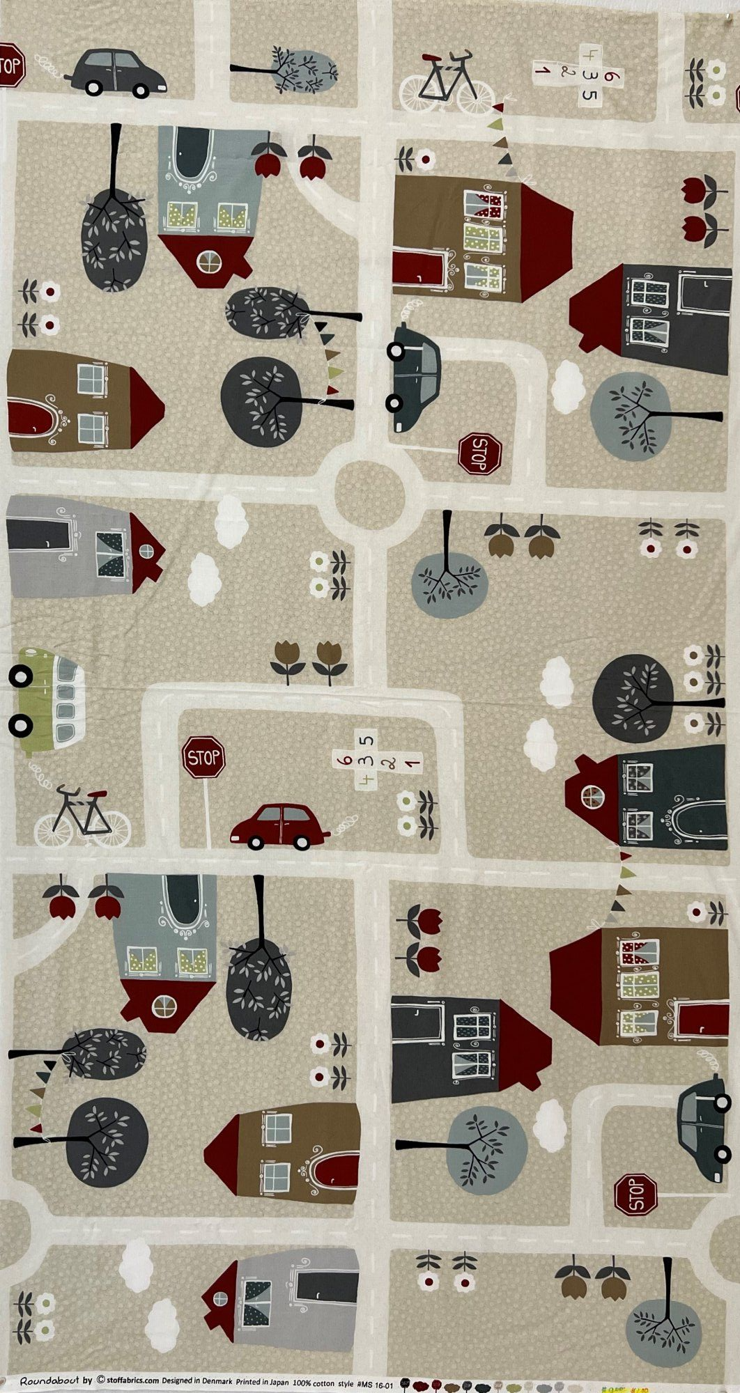 Stof - Roundabout Road Map Fabric Panel