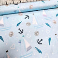 Stof - Season Living Sailboats 100% Cotton Fabric - Crafts and Quilts