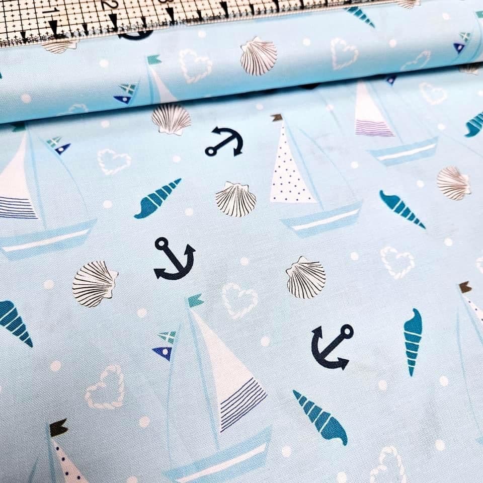 Stof - Season Living Sailboats 100% Cotton Fabric