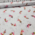 Stof - Sophie Christmas Fairies White 100% Cotton Fabric - Crafts and Quilts