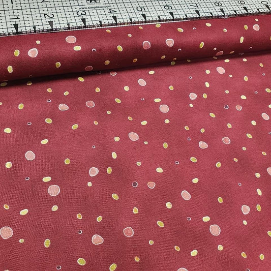 Stof - Sophie Red Spot 100% Cotton Fabric