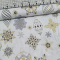 Stof - Sparkle Gold Ornaments 100% Cotton Fabric