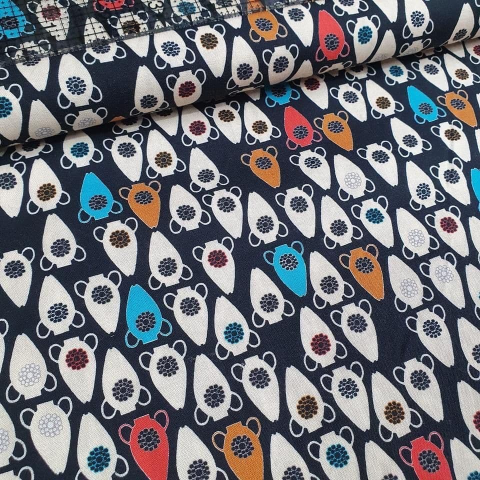 Stof - The Eye of Egypt Vases 100% Cotton Fabric