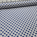 Stof - Tiled Up Hearts Blue 100% Cotton Fabric