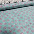 Stof - True Love Teal Burst 100% Cotton Fabric