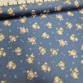 Stof - Vintage Roses Posy Blue 100% Cotton Fabric