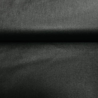 PU Backed Storm System Linen - Black 57" Wide Fabric