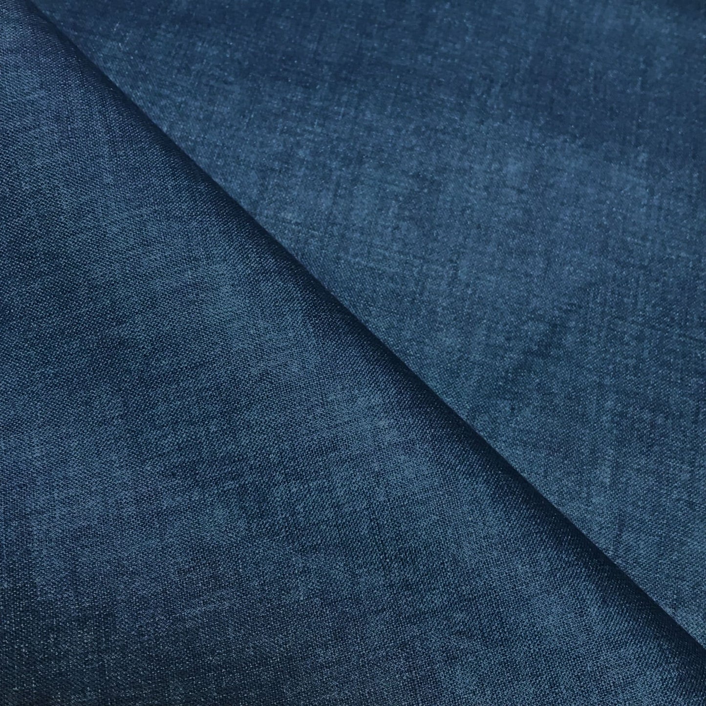 PU Backed Storm System Linen - Denim Blue 57" Wide Fabric